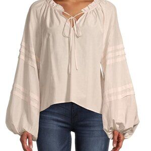 Puff Sleeve  Peasant Top